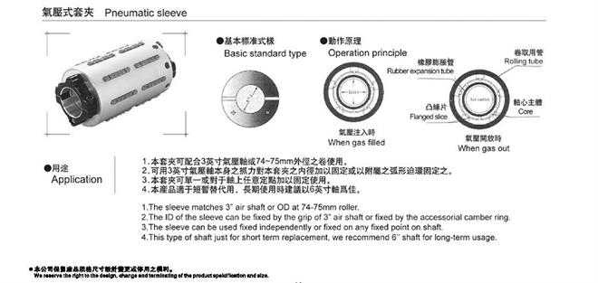 氣脹套夾氣脹鼓規(guī)格型號尺寸參數(shù)表